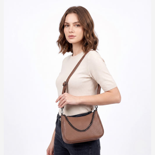 Bolsa Coral Café Olivo Piel