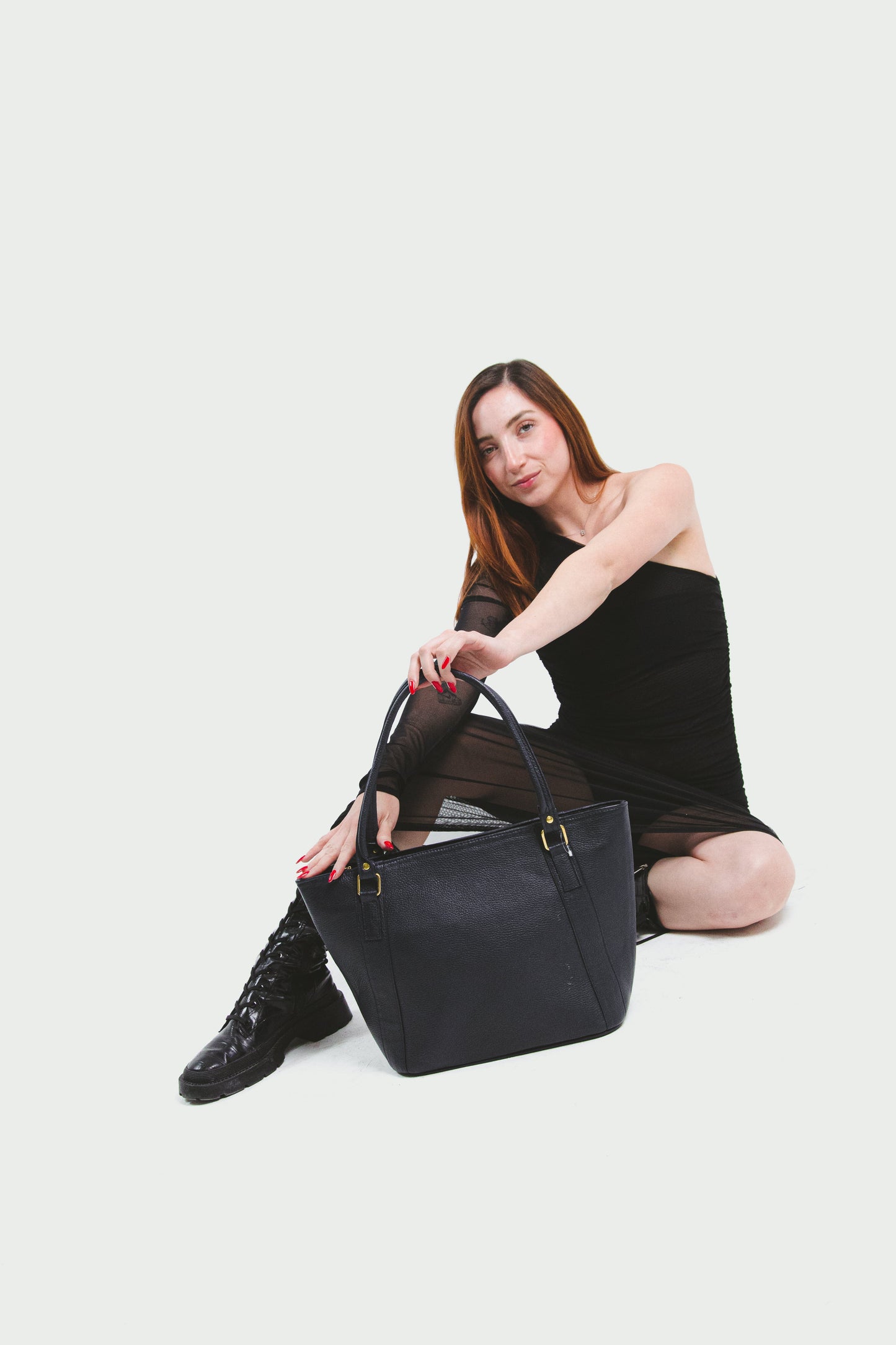 Bolsa Mariana Azul Piel
