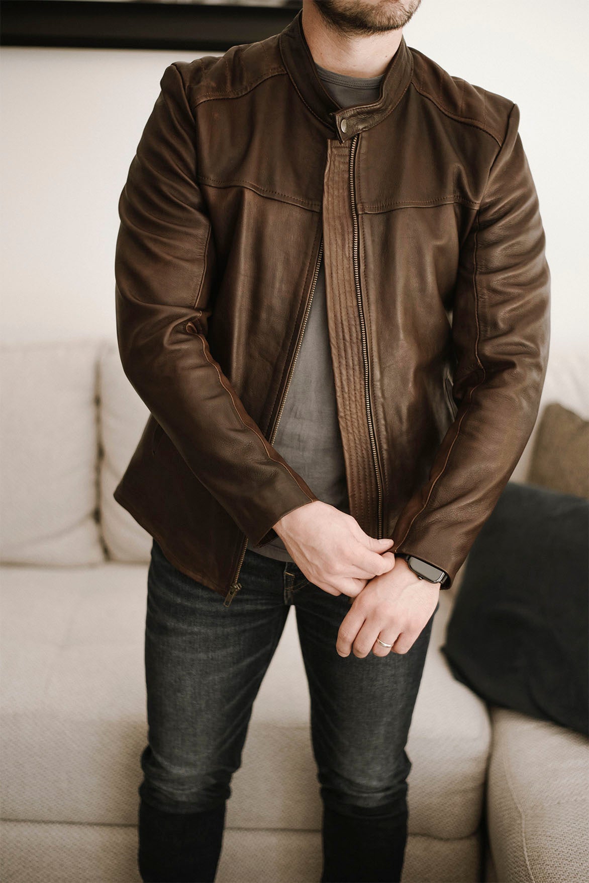 Leather Jacket Chamarras De Piel Cafe Leather Jacket Outfit