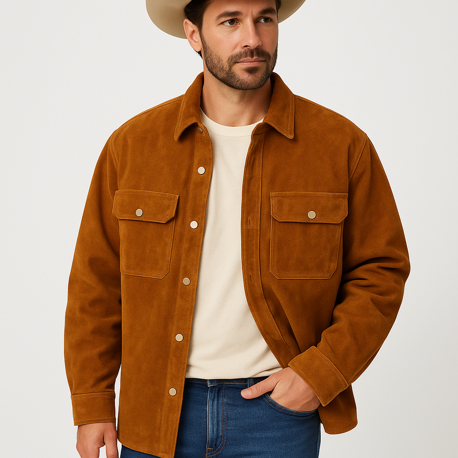 Sobrecamisa PIEL ante Angelo oro viejo