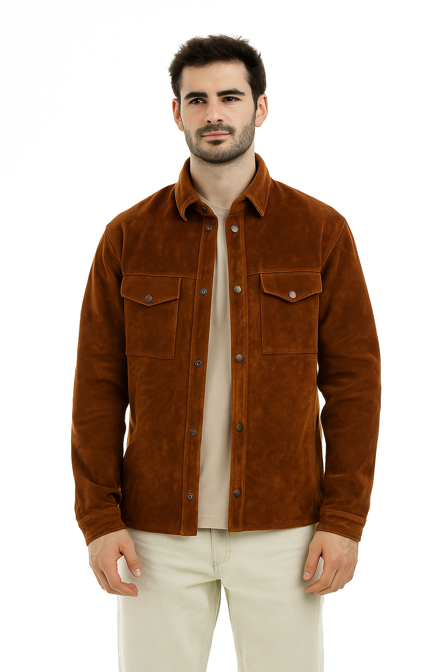 Sobrecamisa PIEL ante Angelo oro viejo