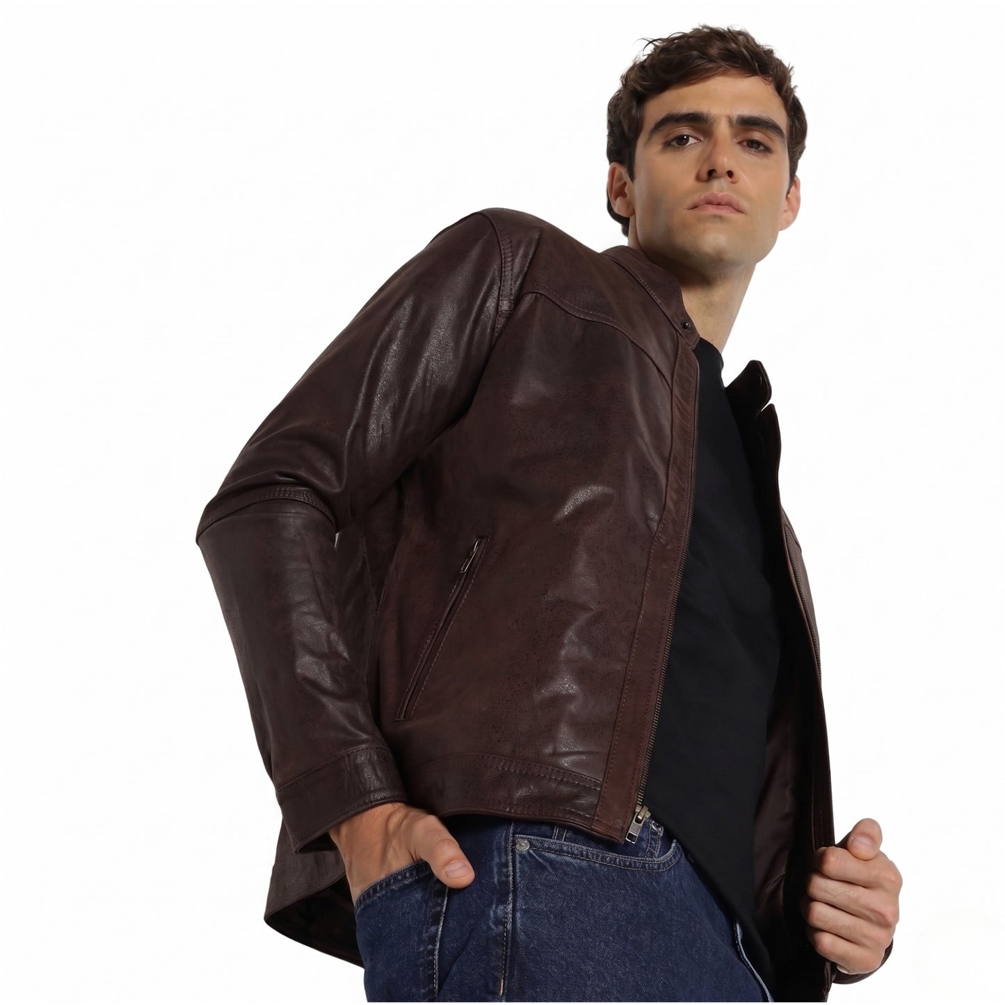 Chamarra PIEL Apollo Craq Tobacco