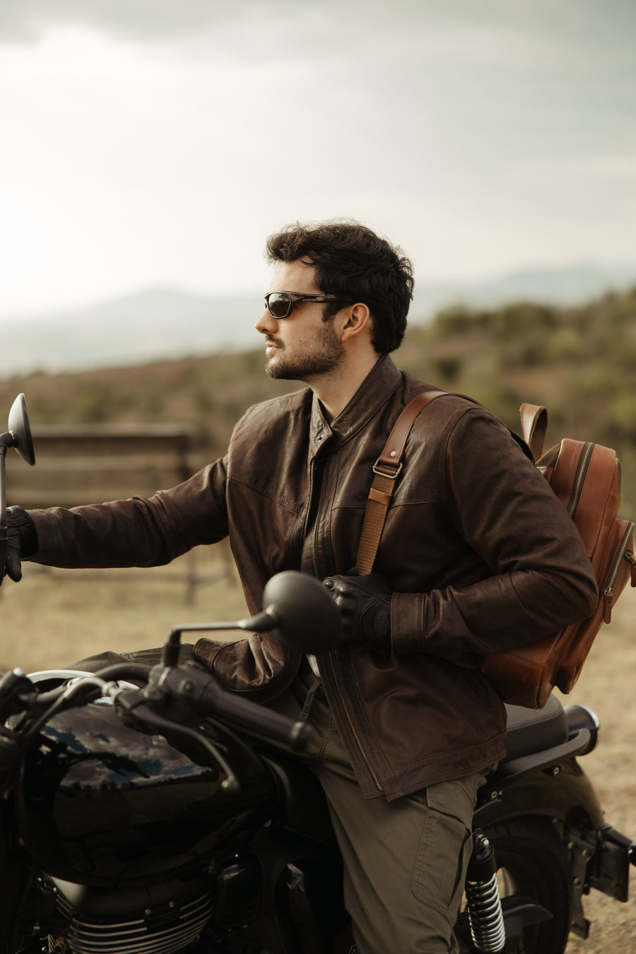 Chamarra PIEL Apollo Craq Tobacco