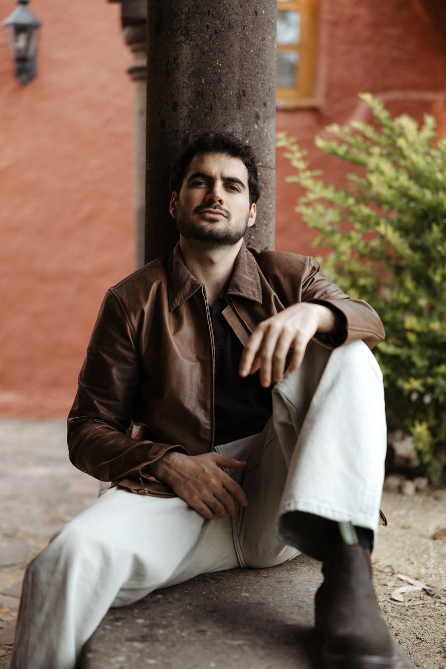 Chamarra PIEL Arman Tabaco Wax