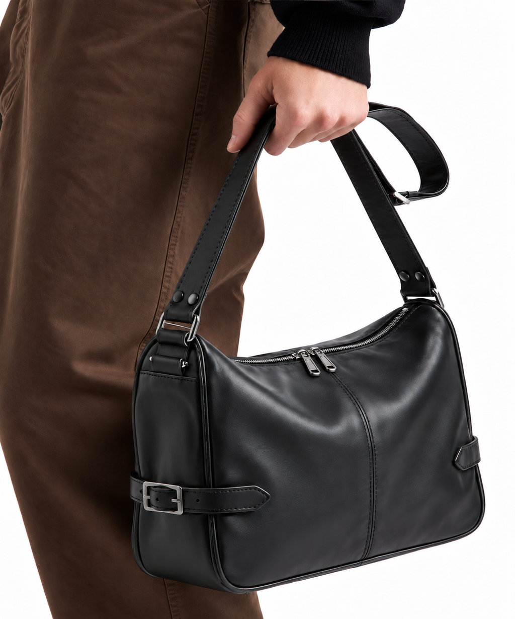 Messenger bolso Dublín Negro Piel