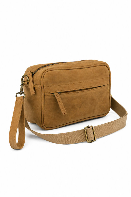 Neceser Crossbody Polo Grasso Tobacco