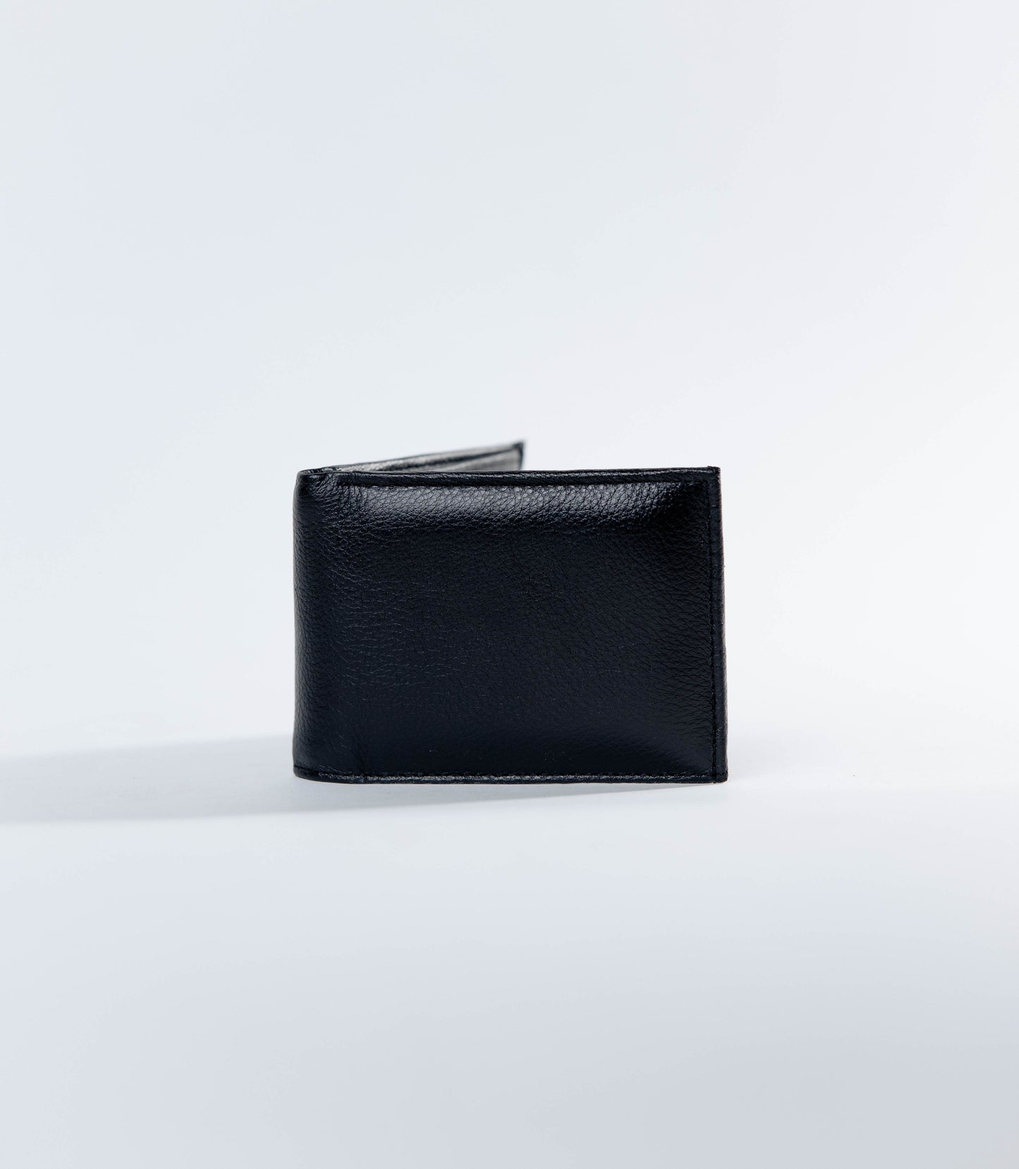 Cartera Tarjetero Plegable Negro Piel
