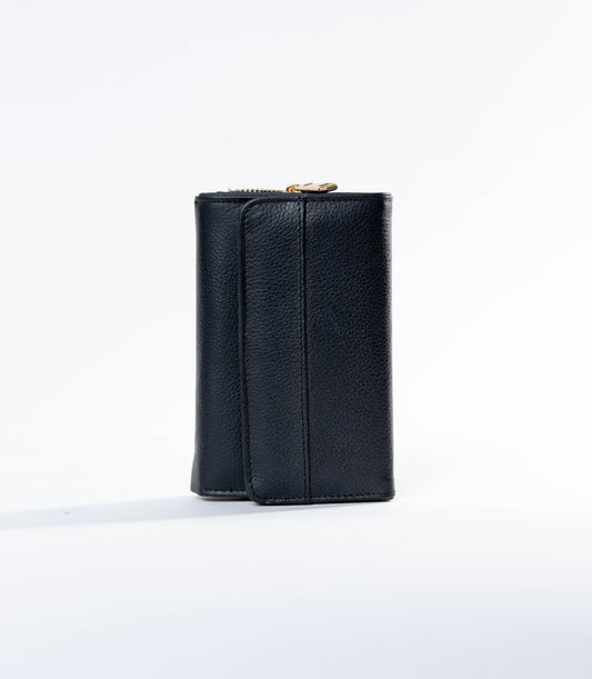 Cartera M Negro Piel