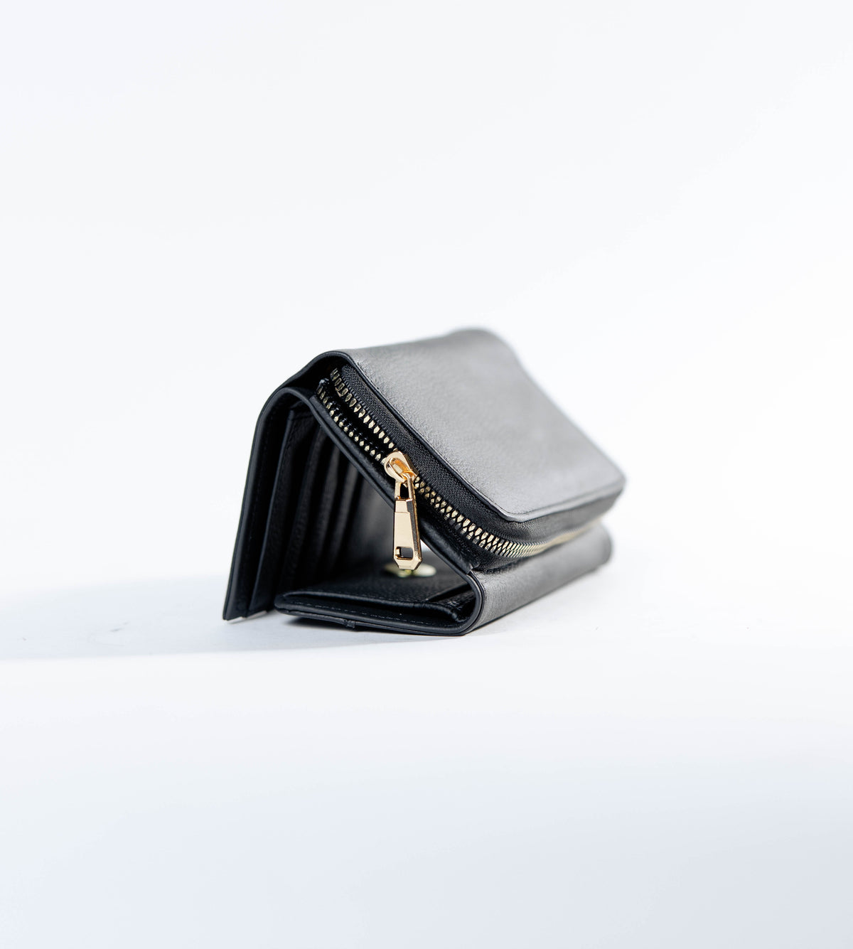 Cartera M Negro Piel