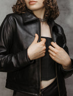 Chamarra Rebeca Negro Piel