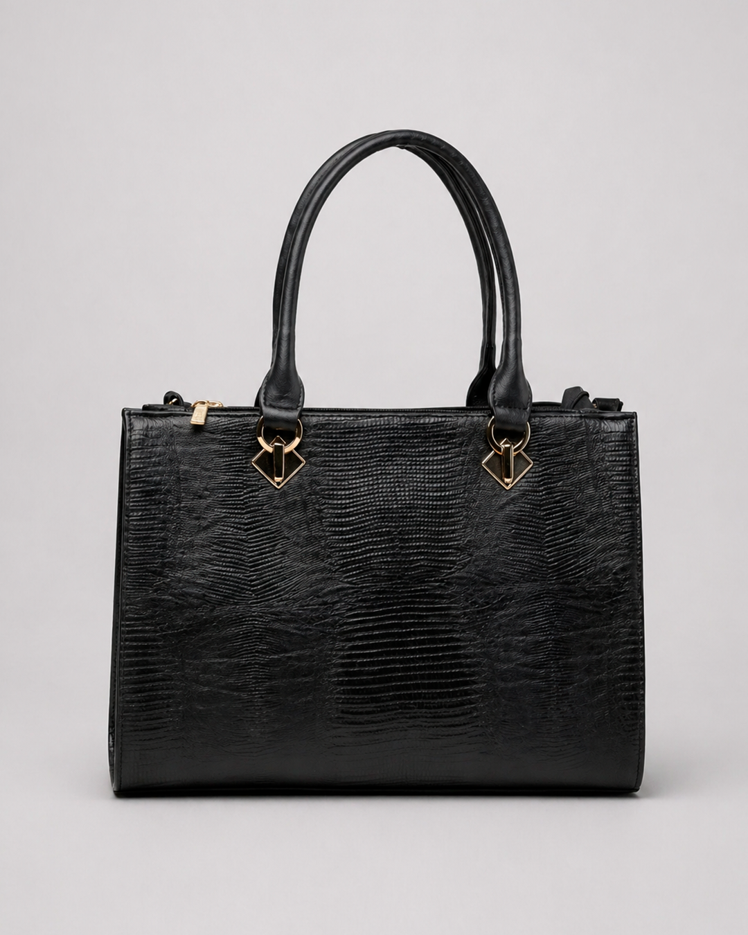 Bolsa Nora Lizard Negro Piel