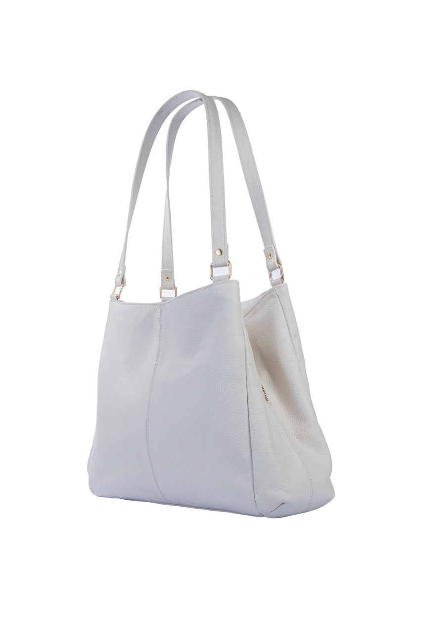 Bolsa Ital Ivory Piel