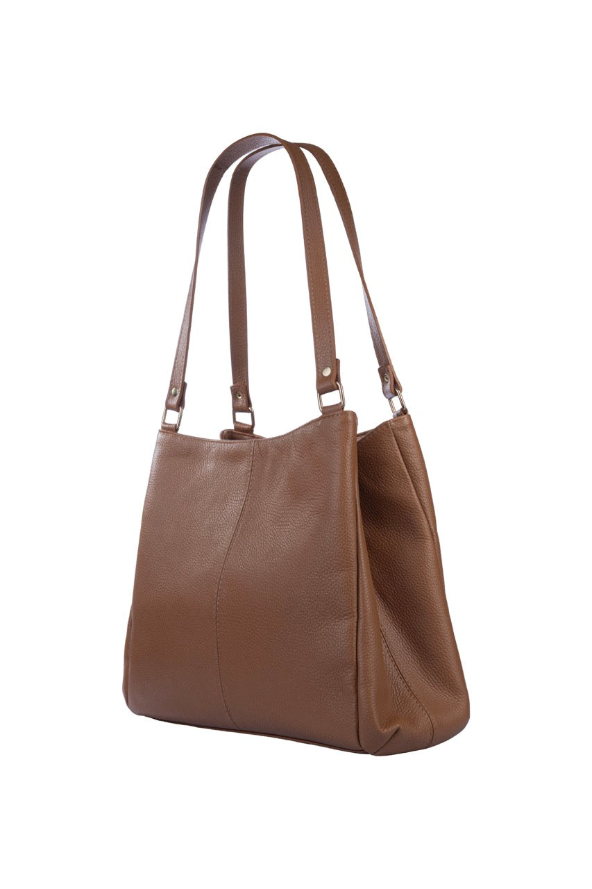 Bolsa Ital Camel Piel