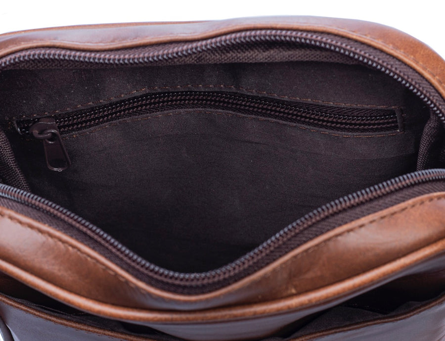 Bandolera Amarfi Caoba Piel