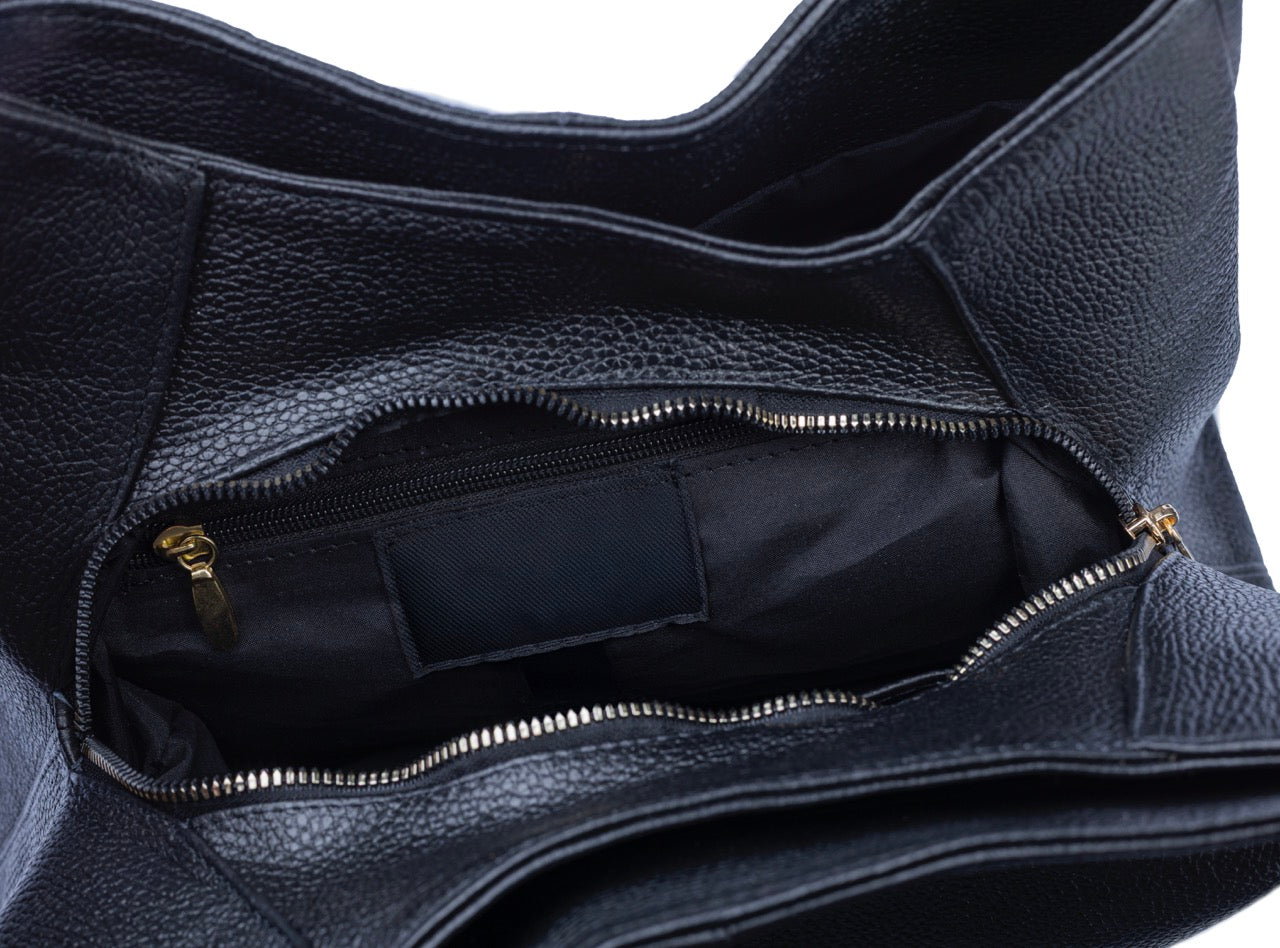 Bolsa Ital Negro Piel