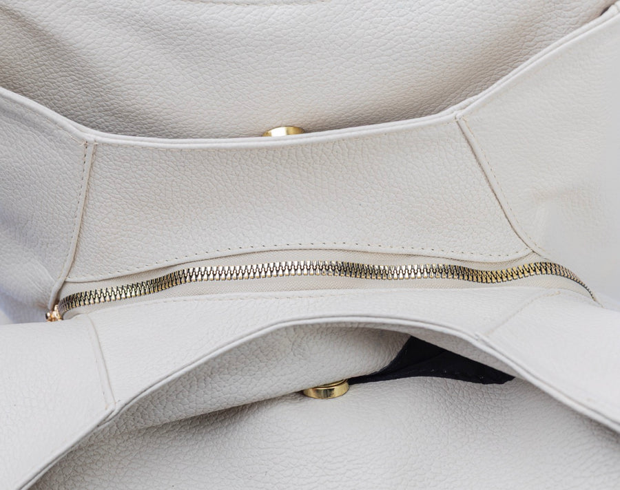 Bolsa Ital Ivory Piel