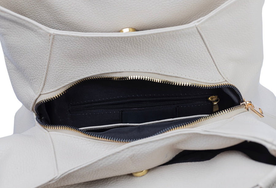 Bolsa Ital Ivory Piel
