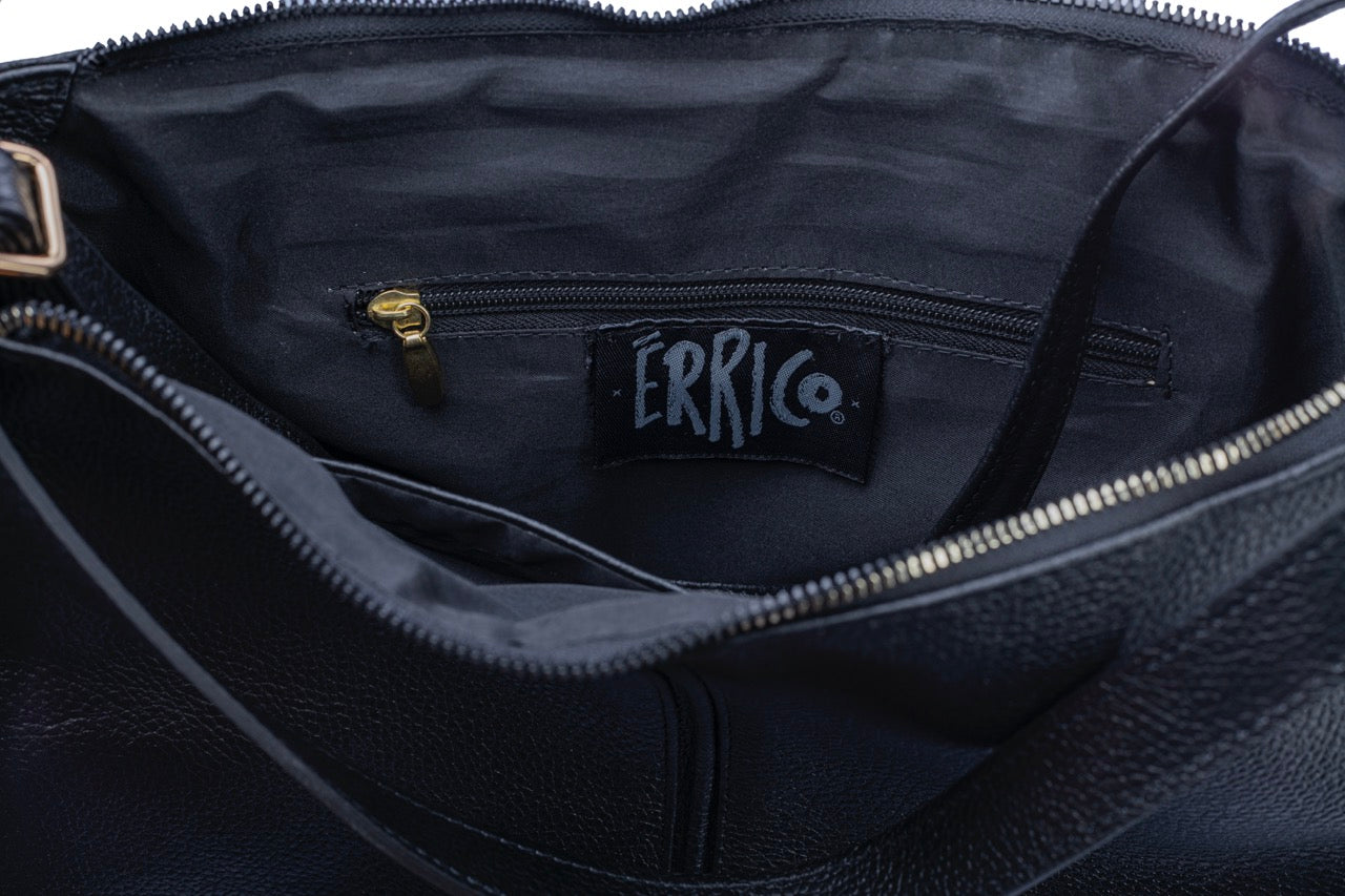 Bolsa May Negro Piel