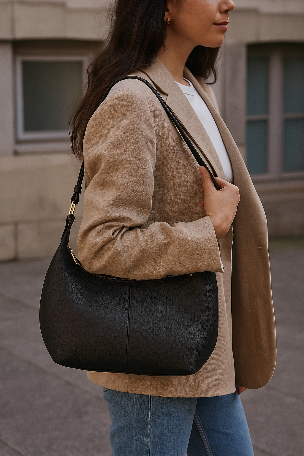 Bolsa Karol Negro Piel