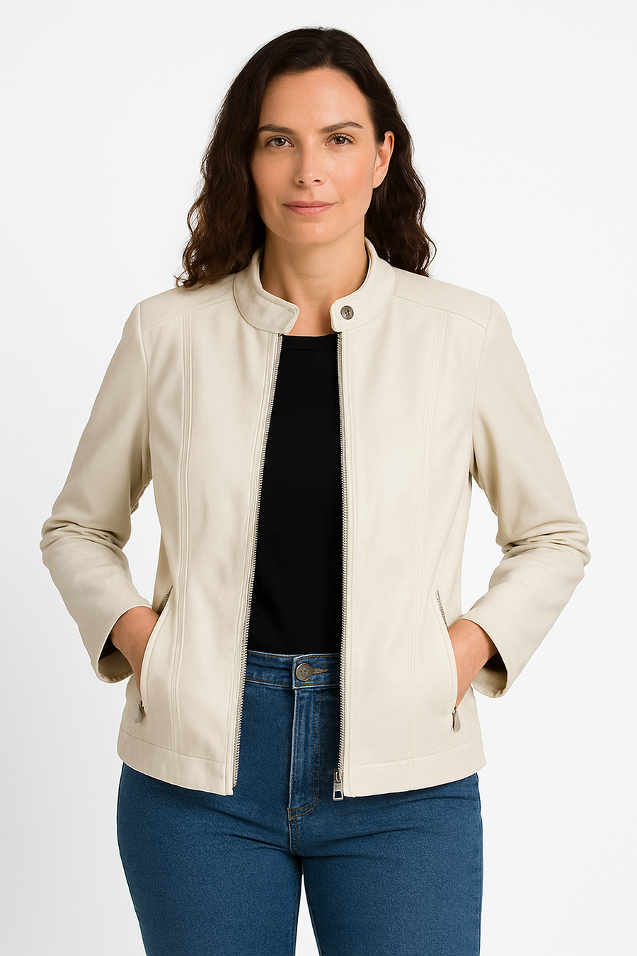 Chamarra PIEL Marcel Ivory