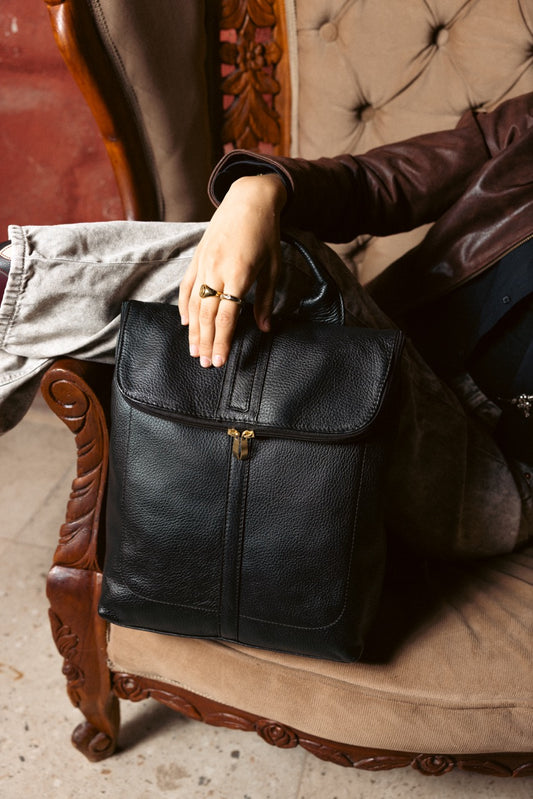 Backpack Venice Negro Piel