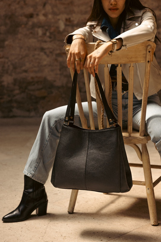 Bolsa Ital Negro Piel