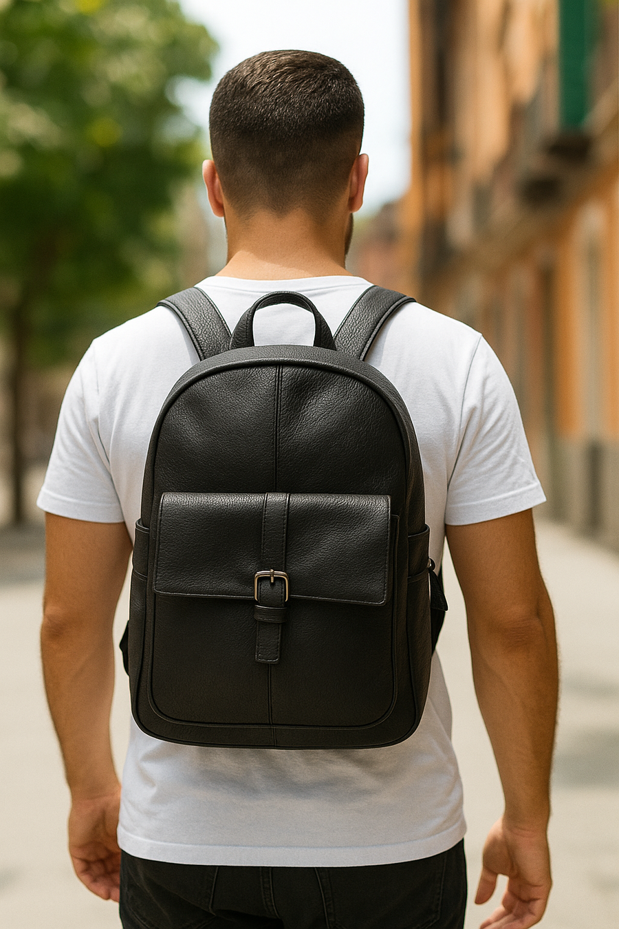 Backpack Osaka Negro Piel