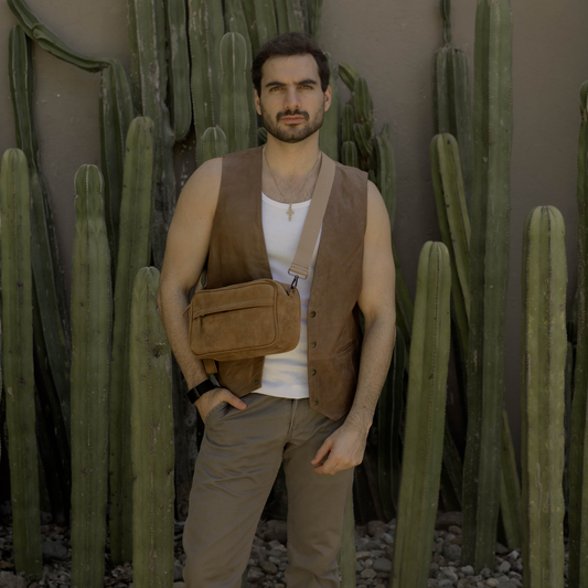 Neceser Crossbody Polo Grasso Tobacco