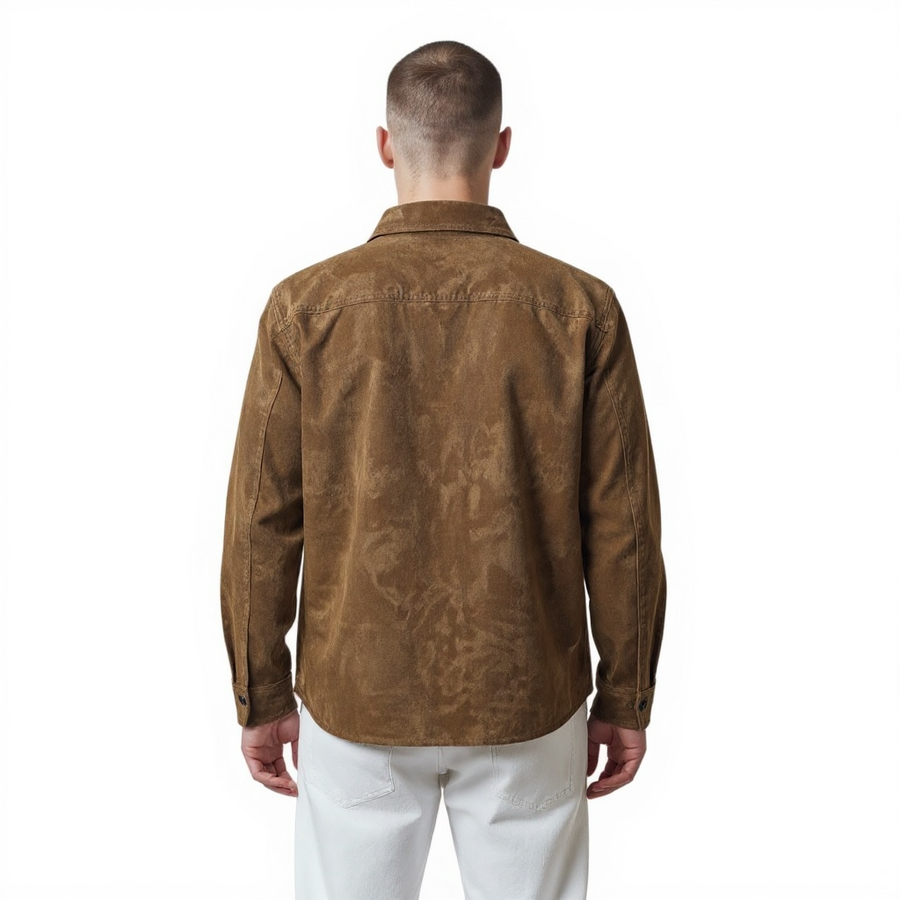 Sobrecamisa piel ante oro
