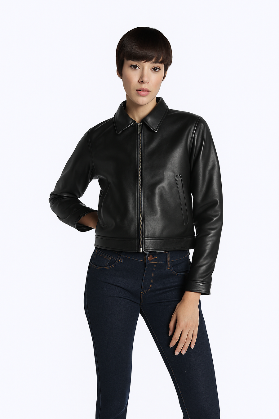 Chamarra Rebeca Negro Piel