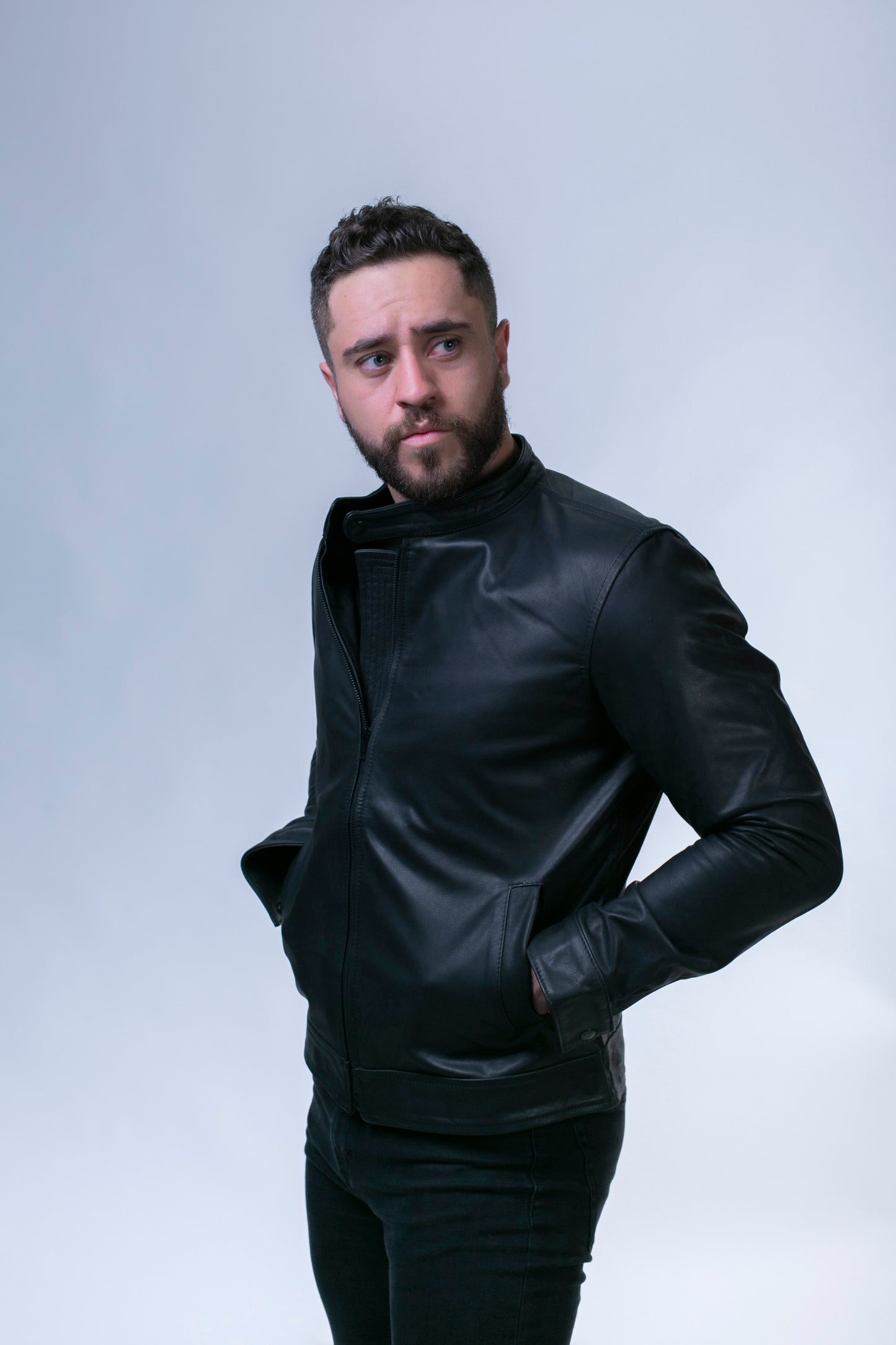 Chamarra Theo Grasso Negro Piel