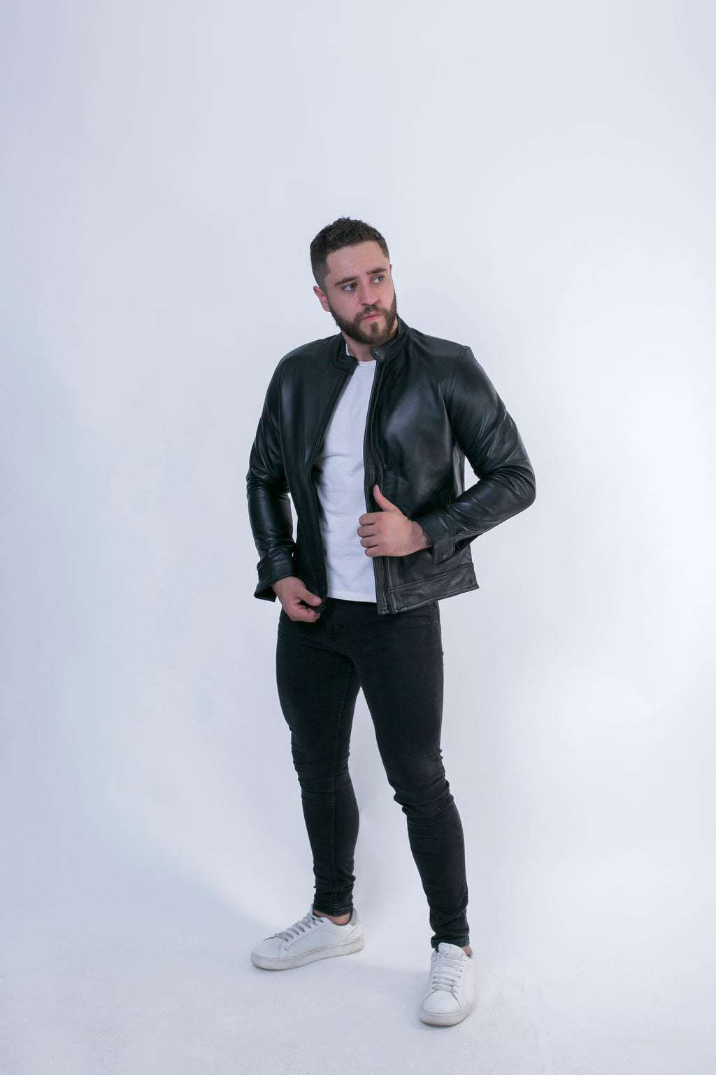 Chamarra Theo Grasso Negro Piel