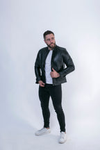 Chamarra Theo Grasso Negro Piel