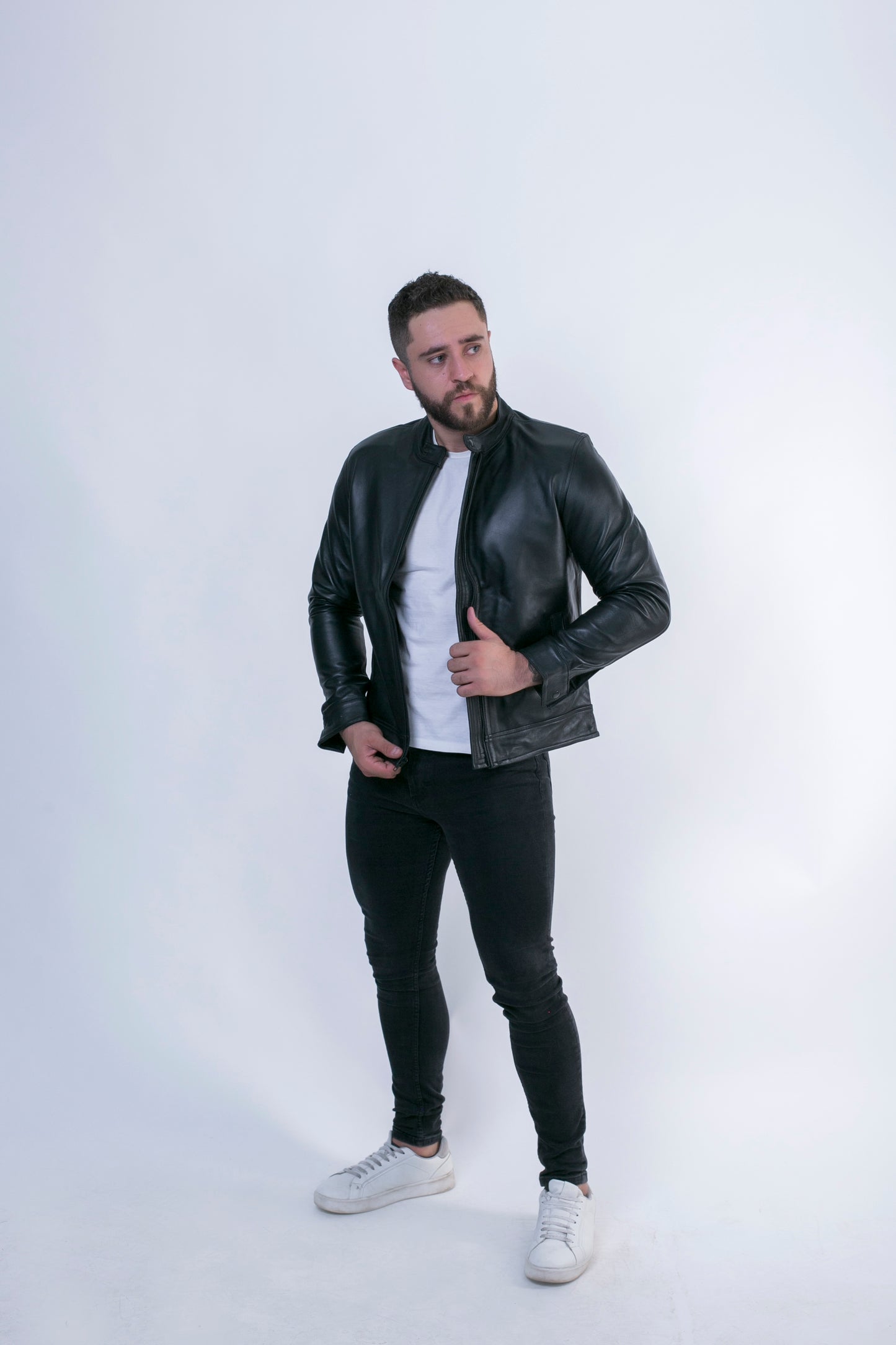 Chamarra Theo Grasso Negro Piel