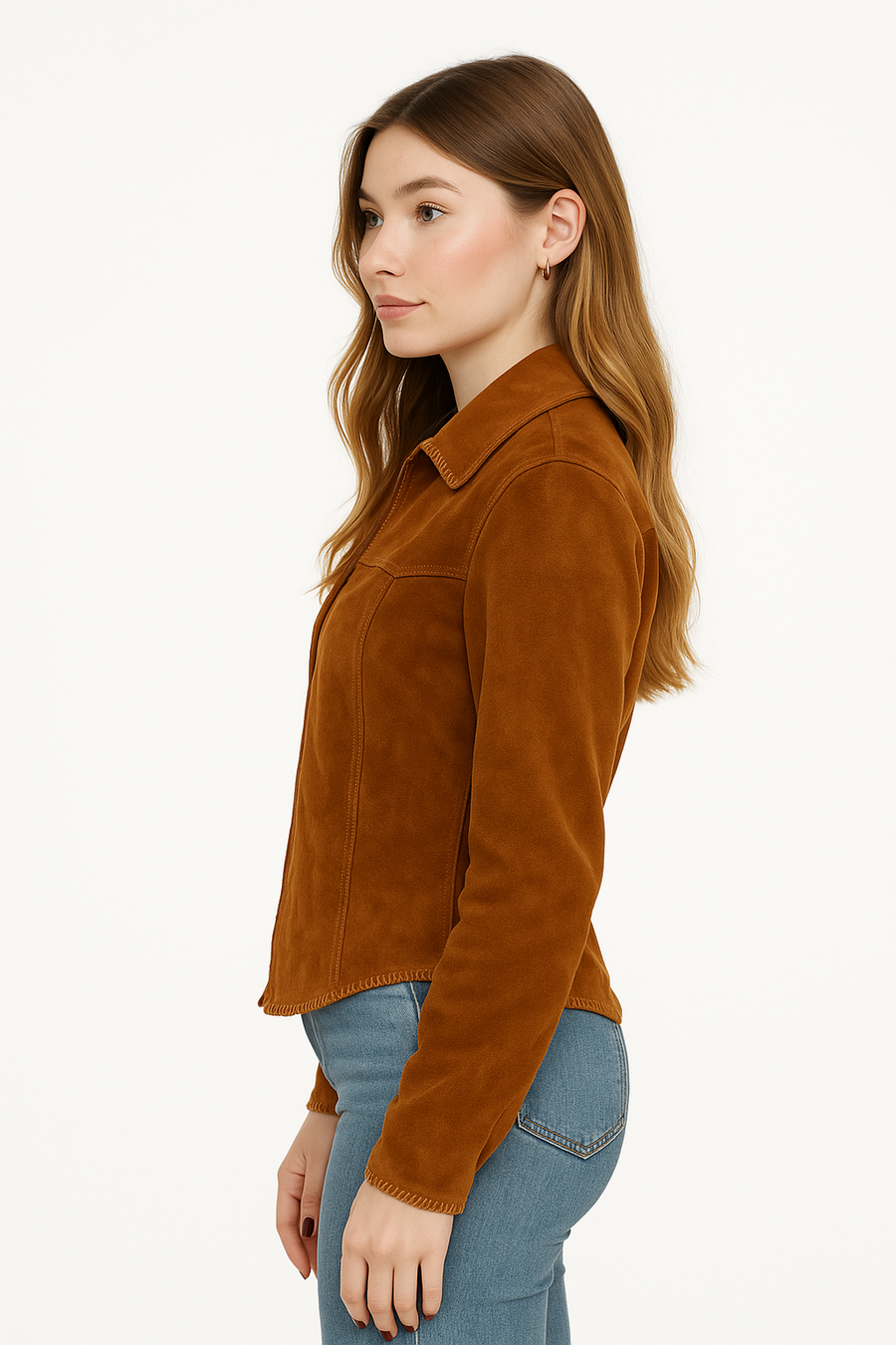 Chamarra PIEL Soho Ante Gamuza oro