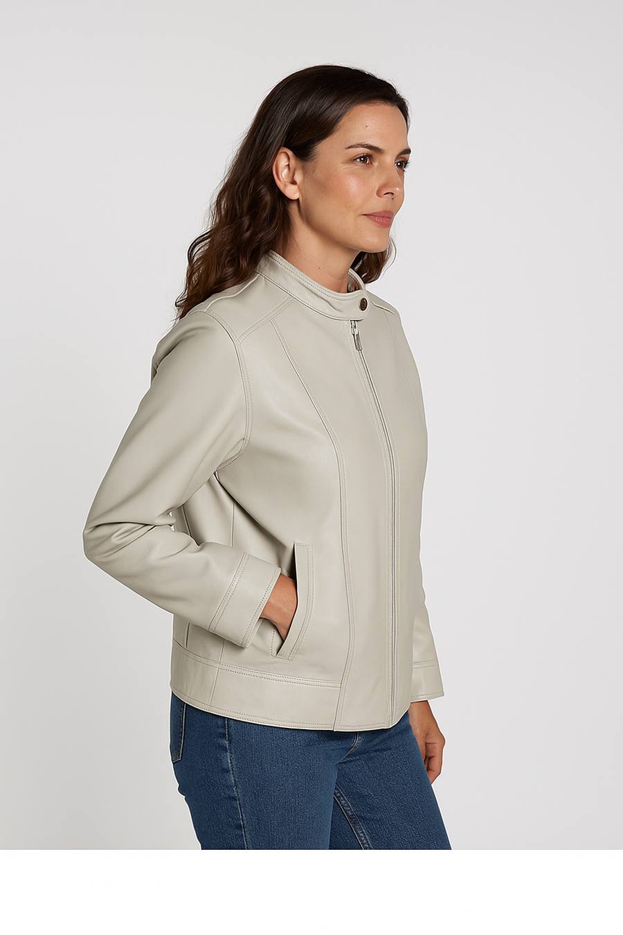 Chamarra PIEL Marcel Ivory