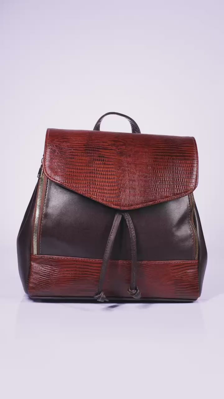 Mochila bolsa Mayté Cafe Piel