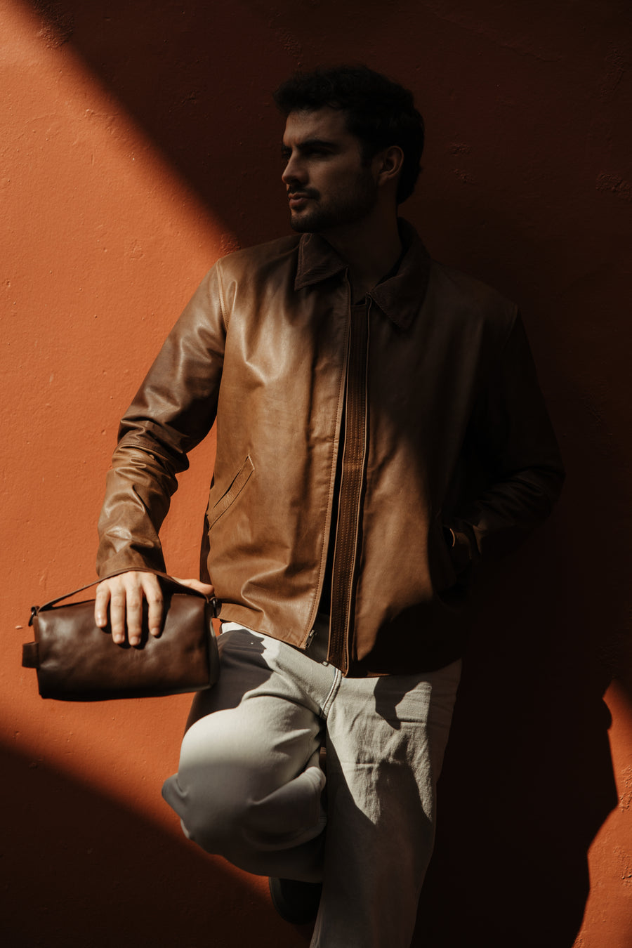 Neceser crossbody Sevilla Café Piel