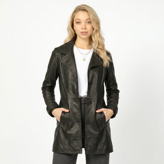 Gabardina PIEL Carolina Negro