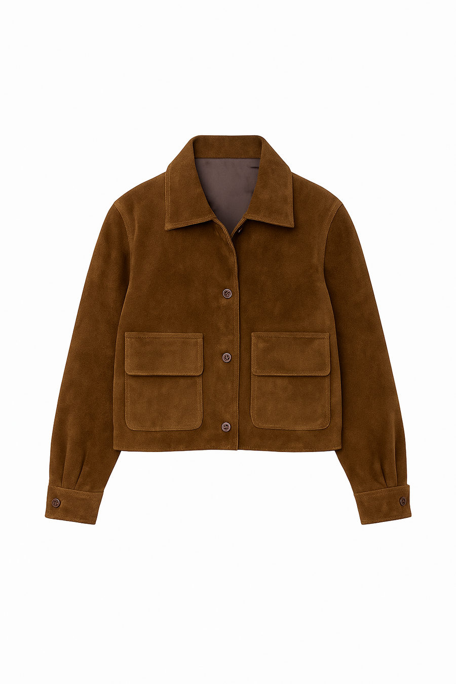 Chamarra PIEL Vica Ante Gamuza Café