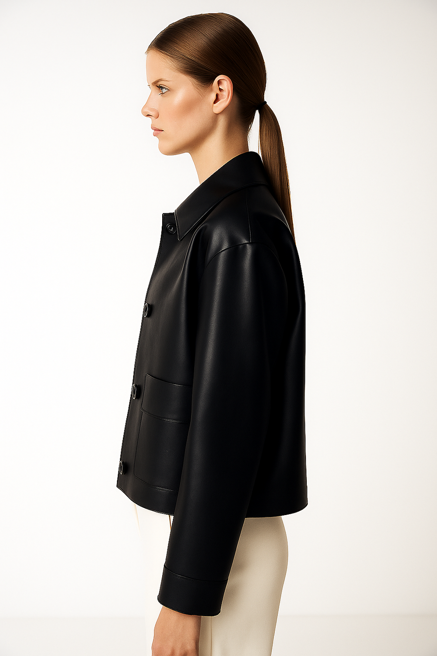 Chamarra PIEL Vica Negro