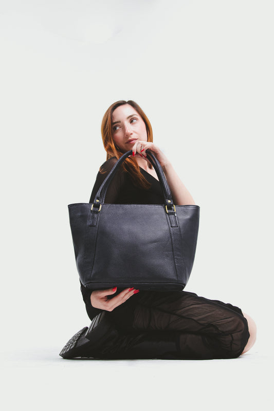 Bolsa Mariana Azul Piel