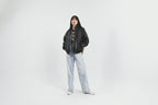 Chamarra Bomber Barbara Negro Piel