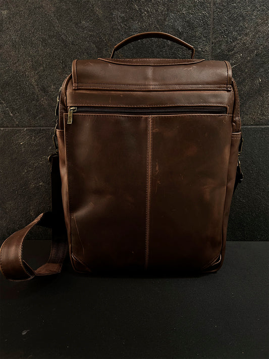 Backpack London Café Vintage Piel